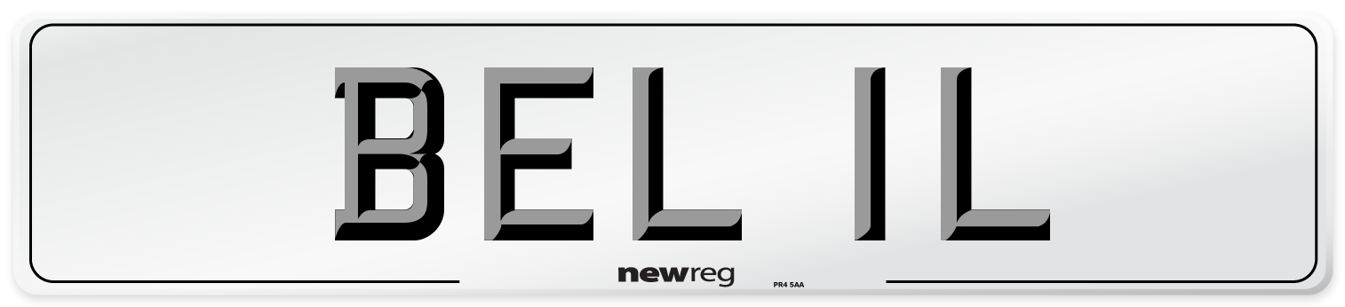 BEL 1L Number Plate from New Reg